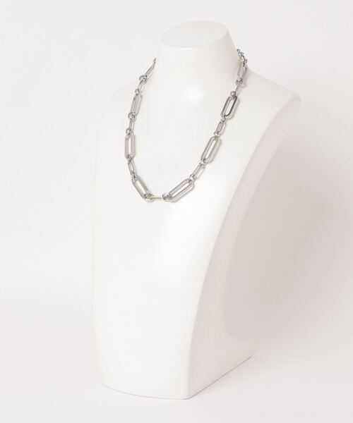 Chikashitsu +(チカシツプラス)の「【Chikashitsu +/チカシツプラス】choker chain necklace/チョーカー チェーン ネックレス 鎖 ストリート アクセ(ネックレス・メンズ・シルバー・ONE SIZE)」の8枚目の写真