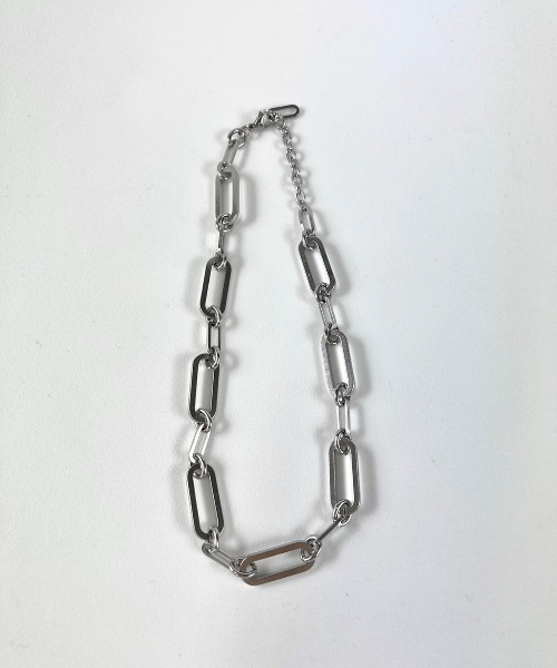 Chikashitsu +(チカシツプラス)の「【Chikashitsu +/チカシツプラス】choker chain necklace/チョーカー チェーン ネックレス 鎖 ストリート アクセ(ネックレス・メンズ・シルバー・ONE SIZE)」の9枚目の写真