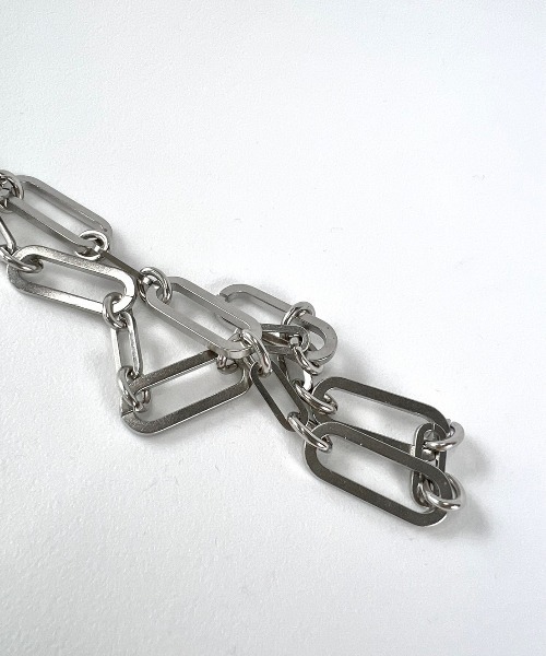 Chikashitsu +(チカシツプラス)の「【Chikashitsu +/チカシツプラス】choker chain necklace/チョーカー チェーン ネックレス 鎖 ストリート アクセ(ネックレス・メンズ・シルバー・ONE SIZE)」の11枚目の写真