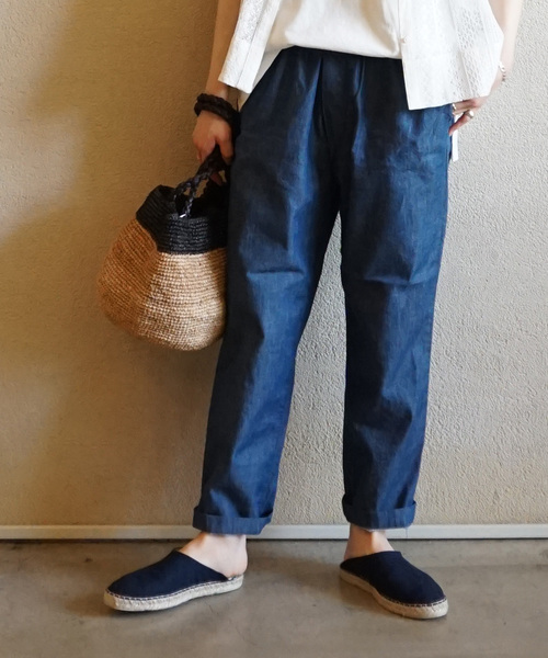 JOURNAL STANDARD LUXE(ジャーナルスタンダード ラックス)の「6.5ozムライトデニム サルエルパンツ(デニムパンツ・レディース・ネイビー/ブルー・SMALL/MEDIUM/LARGE)」の2枚目の写真