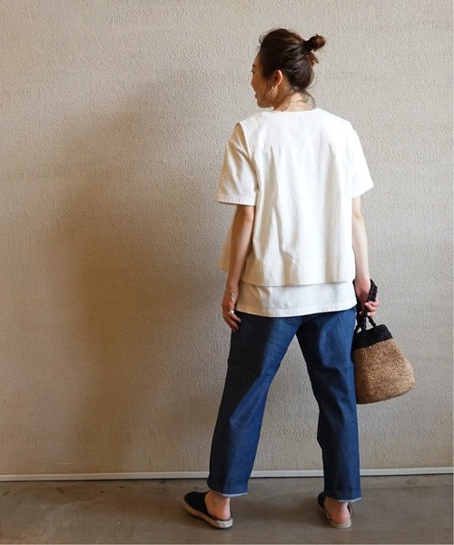 JOURNAL STANDARD LUXE(ジャーナルスタンダード ラックス)の「6.5ozムライトデニム サルエルパンツ(デニムパンツ・レディース・ネイビー/ブルー・SMALL/MEDIUM/LARGE)」の16枚目の写真