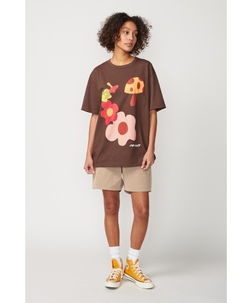 Not So Ape(ノットソーエイプ)の「MUSHROOM GRAPHIC T-SHIRT(Tシャツ/カットソー・メンズ・ベージュ/ブラウン・FREE)」の13枚目の写真