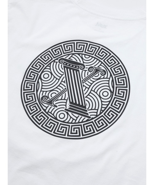 X-girl（エックスガール）の「GREEK LOGO L/S TEE/バックプリント ロンT/長袖Tシャツ（Tシャツ/カットソー・レディース・ブルー/ホワイト/ブラック・L/XL/M/S）」の14枚目の写真