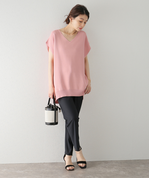 La TOTALITE(ラトータリテ)の「ポリエステルジャージタックパンツ(その他パンツ・レディース・チャコールグレー/ブラック・38/36)」の7枚目の写真