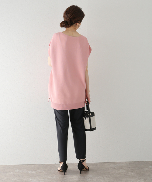 La TOTALITE(ラトータリテ)の「ポリエステルジャージタックパンツ(その他パンツ・レディース・チャコールグレー/ブラック・38/36)」の3枚目の写真
