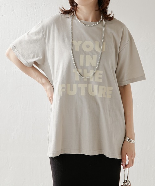 COLLAGE GALLARDAGALANTE（コラージュガリャルダガランテ）の「2WAYロゴTシャツ（Tシャツ/カットソー・レディース・ライトグレー/ベージュ・FREE）」の12枚目の写真