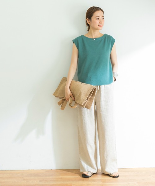 URBAN RESEARCH（アーバンリサーチ）の「サーマルボートネックカットソー（Tシャツ/カットソー・レディース・オフホワイト/ブラック/カーキ/グリーン系その他/オレンジ系その他・FREE）」の10枚目の写真
