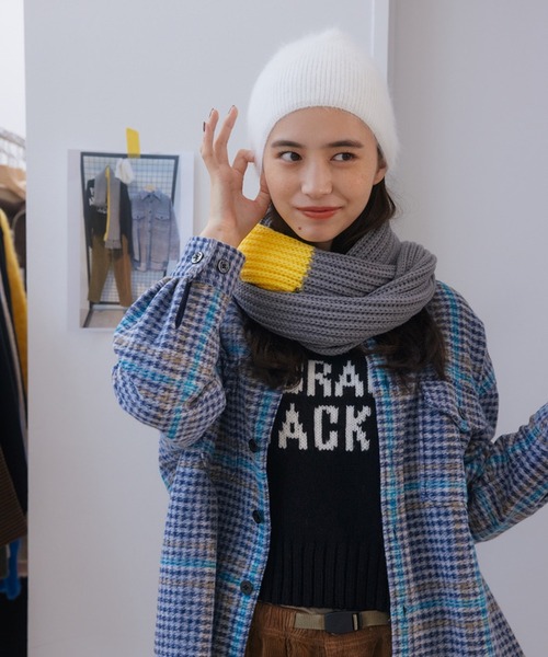 Ray BEAMS（レイビームス）の「Ray BEAMS / 2トーン リブ ロング マフラー（マフラー・レディース・レッド/イエロー・ONE SIZE）」の16枚目の写真