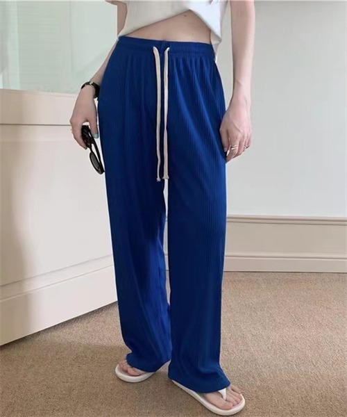 FREE STYLISTS(フリー スタイリスト)の「ウエストゴム&紐ワイドパンツ(その他パンツ・レディース・チャコールグレー/ブラック/ピンク/ブルー/グリーン/アイボリー・FREE)」の21枚目の写真