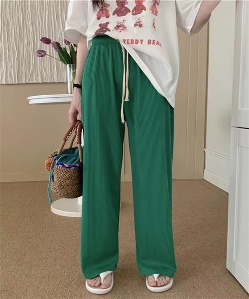 FREE STYLISTS(フリー スタイリスト)の「ウエストゴム&紐ワイドパンツ(その他パンツ・レディース・チャコールグレー/ブラック/ピンク/ブルー/グリーン/アイボリー・FREE)」の13枚目の写真