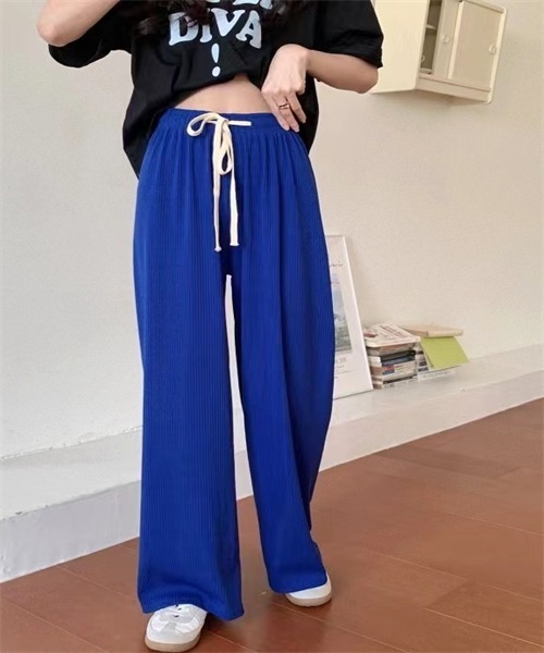 FREE STYLISTS(フリー スタイリスト)の「ウエストゴム&紐ワイドパンツ(その他パンツ・レディース・チャコールグレー/ブラック/ピンク/ブルー/グリーン/アイボリー・FREE)」の20枚目の写真