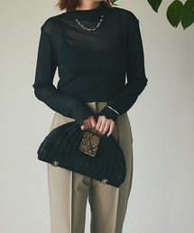 un dix cors | 旬な透け感　シアーハイネックカットソー(Tシャツ/カットソー)