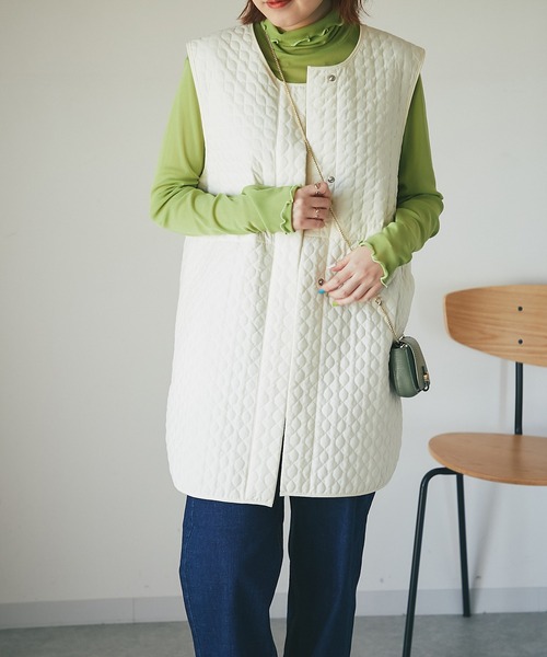 un dix cors（アンディコール）の「シアーハイネックカットソー（Tシャツ/カットソー・レディース・ブラック/オフホワイト/グリーン・FREE）」の10枚目の写真