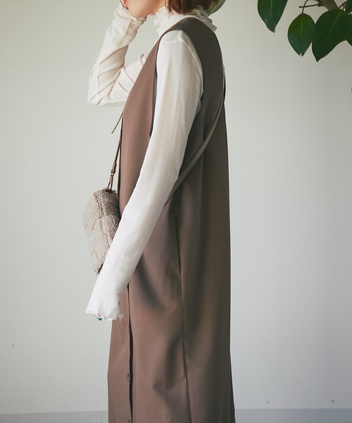 un dix cors（アンディコール）の「シアーハイネックカットソー（Tシャツ/カットソー・レディース・ブラック/オフホワイト/グリーン・FREE）」の15枚目の写真