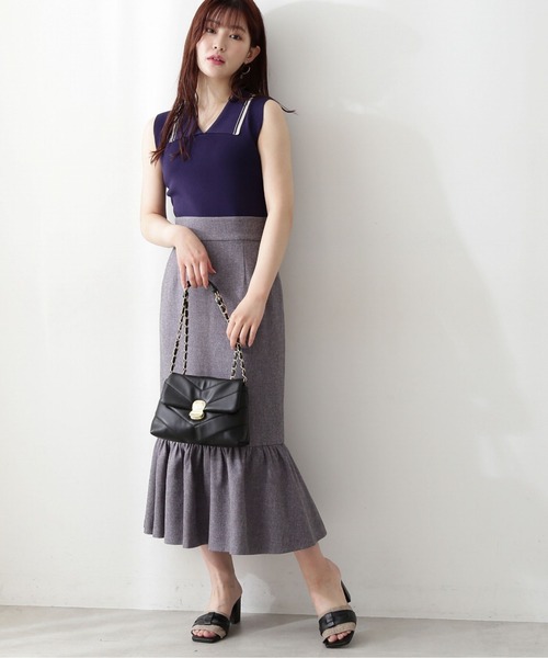 PROPORTION BODY DRESSING(プロポーションボディドレッシング)の「ティアードマーメイドスカート / 1212220701(スカート・レディース・パープル/ベージュ/ネイビー・X-SMALL/MEDIUM/SMALL)」の13枚目の写真