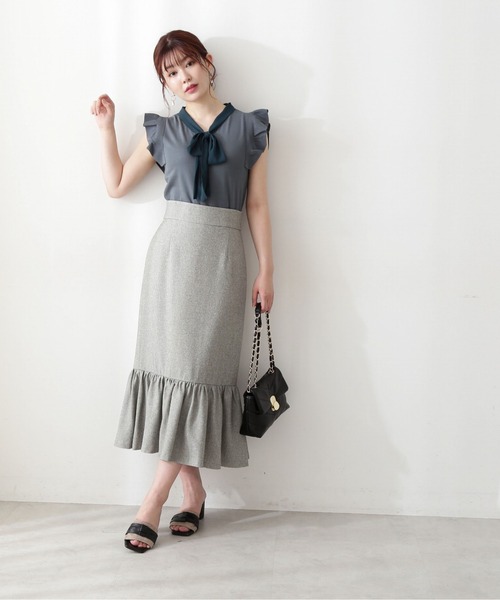 PROPORTION BODY DRESSING(プロポーションボディドレッシング)の「ティアードマーメイドスカート / 1212220701(スカート・レディース・パープル/ベージュ/ネイビー・X-SMALL/MEDIUM/SMALL)」の5枚目の写真