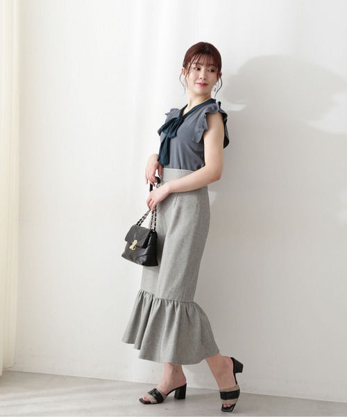 PROPORTION BODY DRESSING(プロポーションボディドレッシング)の「ティアードマーメイドスカート / 1212220701(スカート・レディース・パープル/ベージュ/ネイビー・X-SMALL/MEDIUM/SMALL)」の6枚目の写真