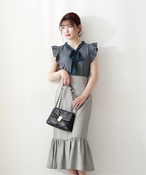 PROPORTION BODY DRESSING(プロポーションボディドレッシング)の「ティアードマーメイドスカート / 1212220701(スカート・レディース・パープル/ベージュ/ネイビー・X-SMALL/MEDIUM/SMALL)」の7枚目の写真