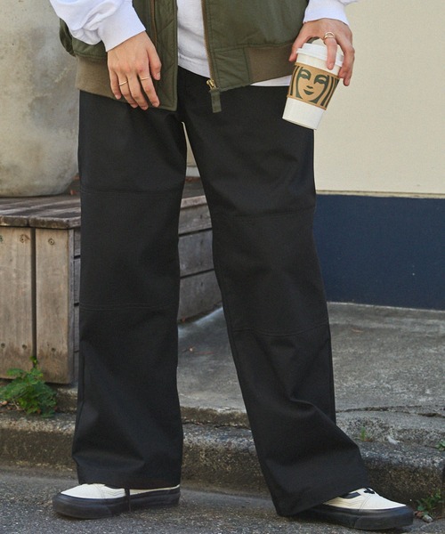 A15871 POST O'ALLS ダブルニー ヒッコリー ワークパンツ M REAL McCOYS】リアルマッコイズ ヒッコリーストライプ ワーク