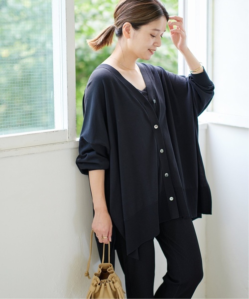 JOURNAL STANDARD（ジャーナルスタンダード）の「■■《追加4》ハイツイストコットンポンチョカーディガン（カーディガン/ボレロ・レディース・ライトグレー/ブラック・FREE）」の15枚目の写真