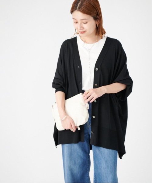 JOURNAL STANDARD（ジャーナルスタンダード）の「■■《追加4》ハイツイストコットンポンチョカーディガン（カーディガン/ボレロ・レディース・ライトグレー/ブラック・FREE）」の22枚目の写真