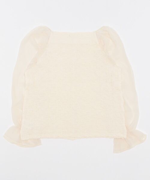 flower（フラワー）の「クリアスリーブトップ2（シャツ/ブラウス・レディース・ブラウン/アイボリー・FREE）」の3枚目の写真