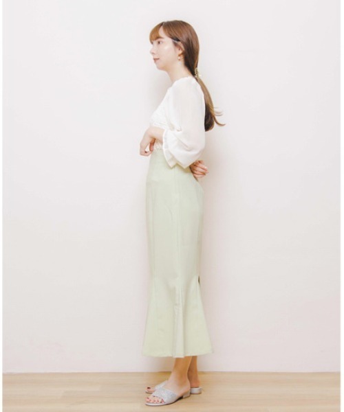 flower（フラワー）の「クリアスリーブトップ2（シャツ/ブラウス・レディース・ブラウン/アイボリー・FREE）」の10枚目の写真