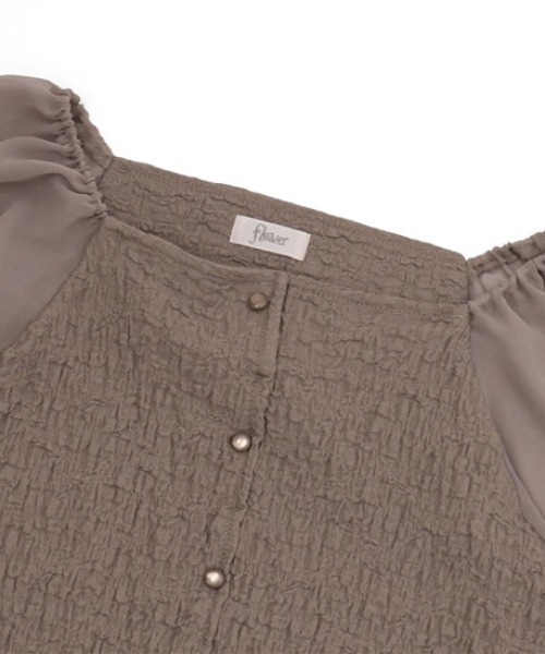 flower（フラワー）の「クリアスリーブトップ2（シャツ/ブラウス・レディース・ブラウン/アイボリー・FREE）」の22枚目の写真