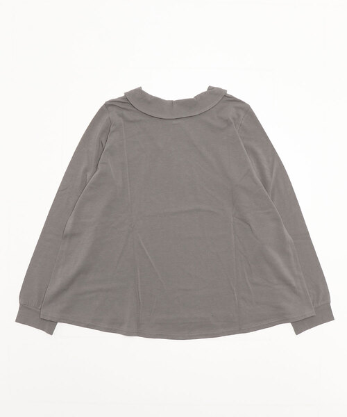 mizuiroind（ミズイロインド）の「シャツカラーロングスリーブプルオーバー（Tシャツ/カットソー・レディース・ライトグレー/ブラック/グレー/オフホワイト/ブルー・FREE）」の6枚目の写真