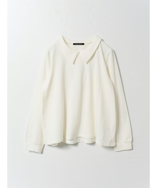 mizuiroind（ミズイロインド）の「シャツカラーロングスリーブプルオーバー（Tシャツ/カットソー・レディース・ライトグレー/ブラック/グレー/オフホワイト/ブルー・FREE）」の11枚目の写真