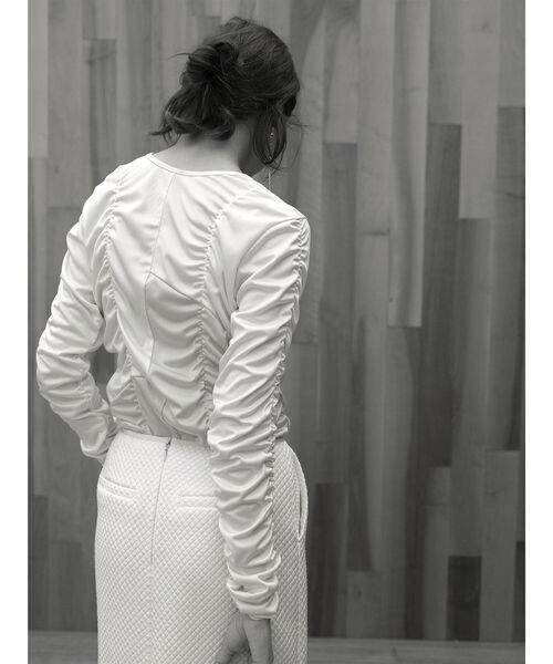 Ray BEAMS（レイビームス）の「RBS / キリカエ シャーリング プルオーバー（Tシャツ/カットソー・レディース・オフホワイト/カーキ・ONE SIZE）」の5枚目の写真