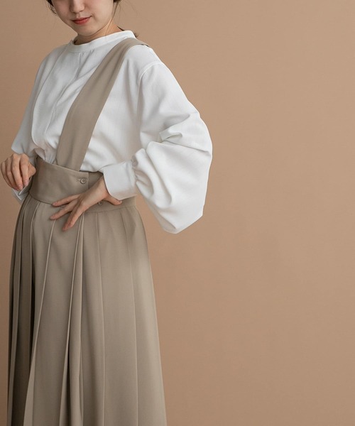 LAATO(ラート)の「2WAY BANDCOLLAR BLOUSE(シャツ/ブラウス・レディース・ホワイト/ブラック/ベージュ・FREE)」の2枚目の写真