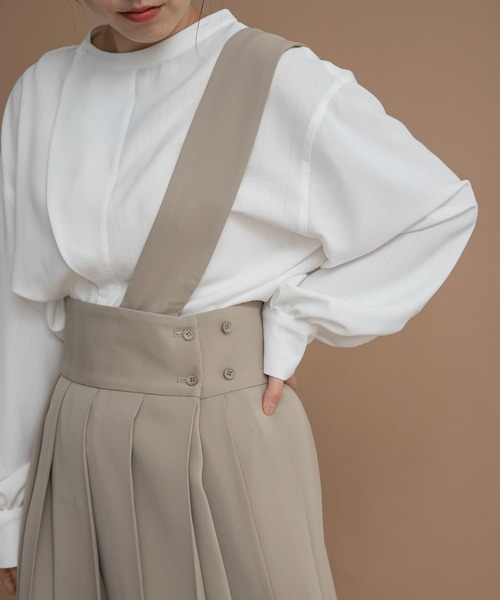 LAATO(ラート)の「2WAY BANDCOLLAR BLOUSE(シャツ/ブラウス・レディース・ホワイト/ブラック/ベージュ・FREE)」の8枚目の写真