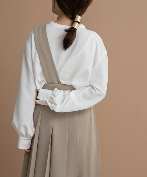 LAATO(ラート)の「2WAY BANDCOLLAR BLOUSE(シャツ/ブラウス・レディース・ホワイト/ブラック/ベージュ・FREE)」の10枚目の写真