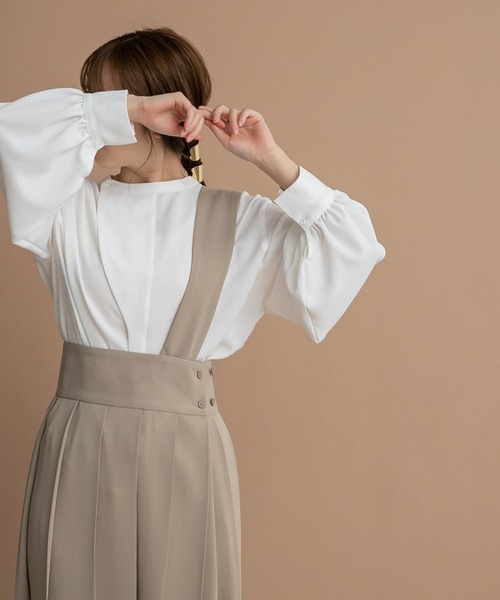LAATO(ラート)の「2WAY BANDCOLLAR BLOUSE(シャツ/ブラウス・レディース・ホワイト/ブラック/ベージュ・FREE)」の12枚目の写真