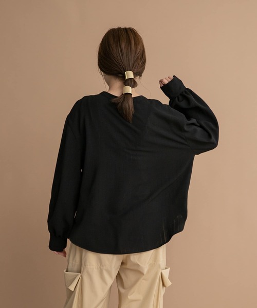 LAATO(ラート)の「2WAY BANDCOLLAR BLOUSE(シャツ/ブラウス・レディース・ホワイト/ブラック/ベージュ・FREE)」の22枚目の写真