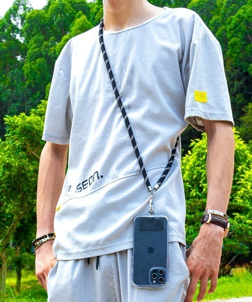 セール】太パラコード スマホショルダーストラップ / ICカード