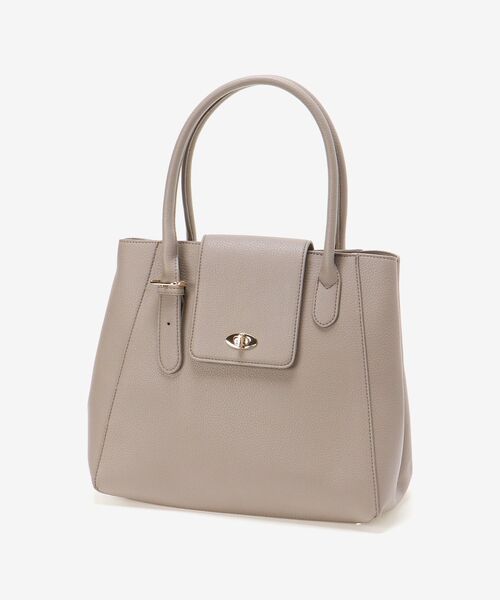 MAJESTIC LEGON(マジェスティックレゴン)の「Ladyスクエアハンドバッグ(ハンドバッグ・レディース・ブラック/アイボリー/グレイッシュベージュ・FREE)」の6枚目の写真