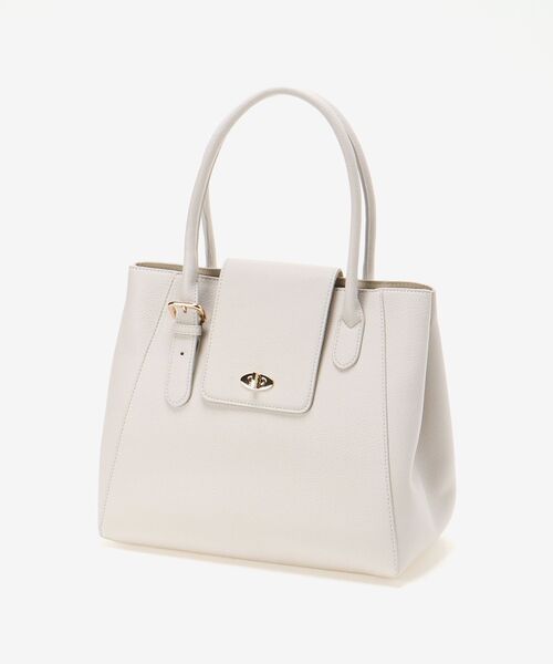 MAJESTIC LEGON(マジェスティックレゴン)の「Ladyスクエアハンドバッグ(ハンドバッグ・レディース・ブラック/アイボリー/グレイッシュベージュ・FREE)」の7枚目の写真