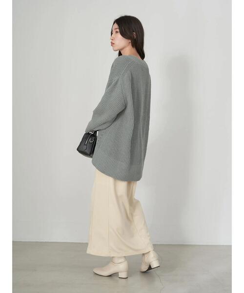 earth music&ecology（アースミュージックアンドエコロジー）の「ミニリップルナロースカート(アイボリー)（スカート・レディース・アイボリー・S/M）」の12枚目の写真