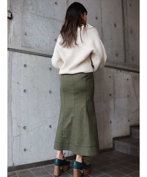 MURUA（ムルーア）の「バルキーニットポロ（ニット/セーター・レディース・アイボリー/グレー/レッド/グリーン・FREE）」の9枚目の写真