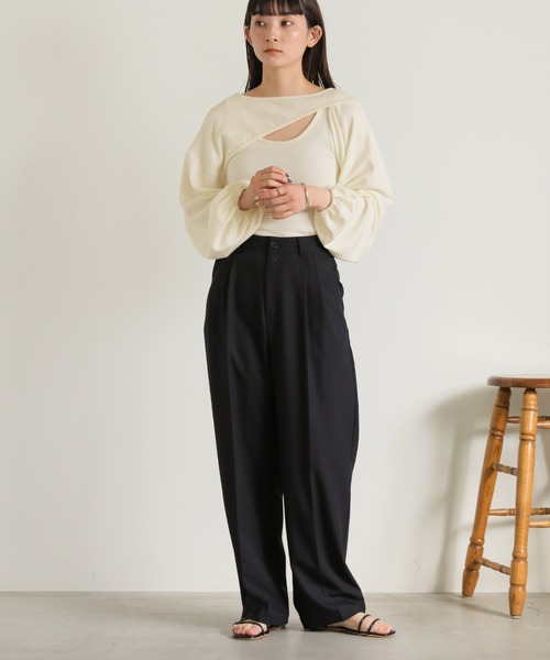 tall_mochaさん用 リンクスストライプクロップドニット【by SON】 – SELECT MOCA