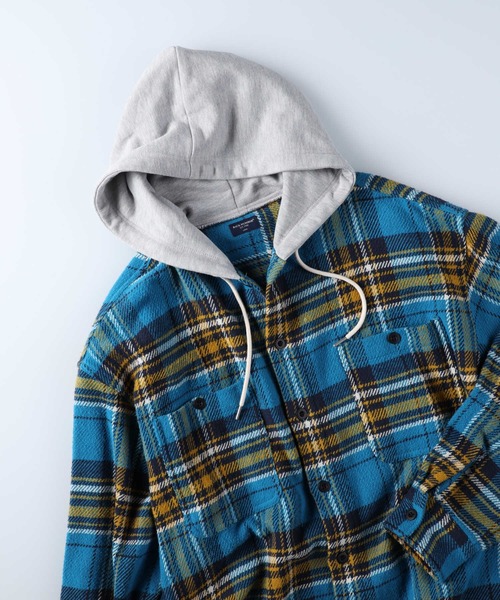 BACK NUMBER（バックナンバー）の「【BACK NUMBER】フードネルシャツ