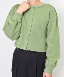 Flowering（フラワーリング）の「ダメージ ショート カーディガン（カーディガン/ボレロ）」