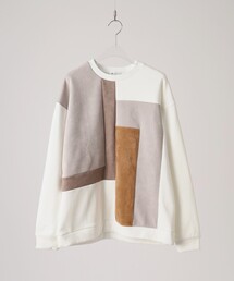 tk.TAKEO KIKUCHI | 裏ファーパッチワークカットソー(Tシャツ/カットソー)
