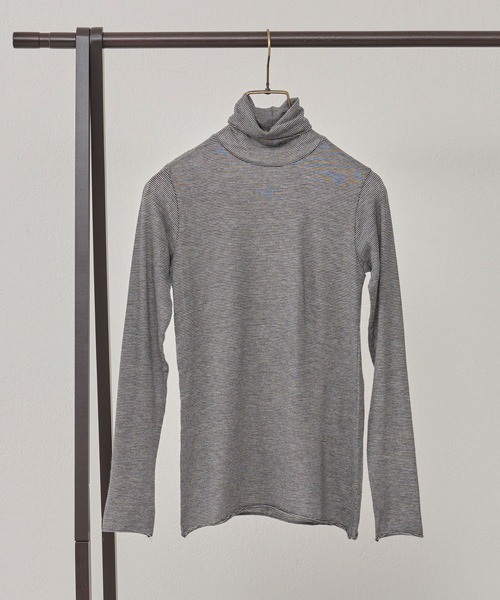 BEARDSLEY(ビアズリー)の「シルク混ハイネックカットソー(Tシャツ/カットソー・レディース・オレンジ/グレー・フリー)」の19枚目の写真