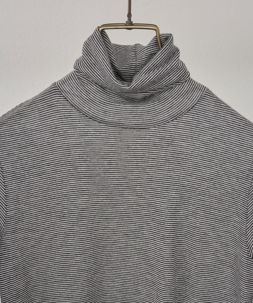 BEARDSLEY(ビアズリー)の「シルク混ハイネックカットソー(Tシャツ/カットソー・レディース・オレンジ/グレー・フリー)」の20枚目の写真