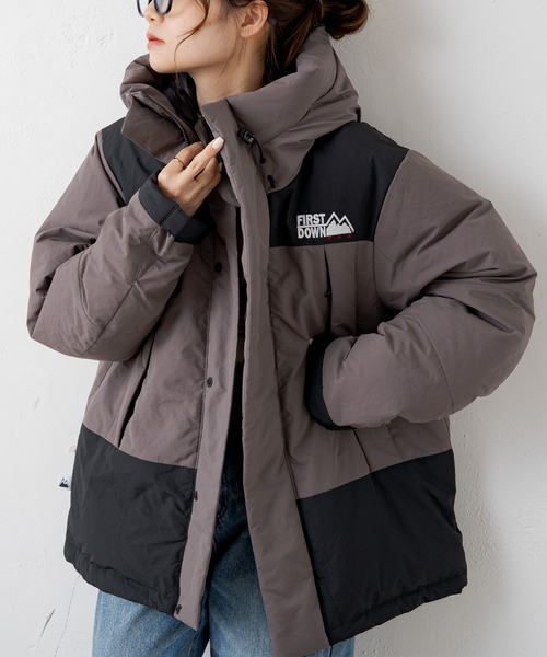 FIRST DOWN(ファーストダウン)の「【FIRST DOWN】WRAP DOWN DICROS(ダウンジャケット/コート・レディース・ブラック/チャコールグレー/ベージュ系その他・S/M)」の16枚目の写真