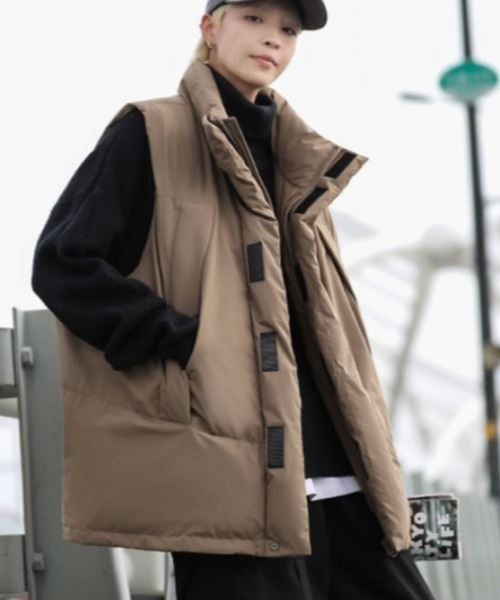 MGV(エムジーヴィー)の「ワンポイントダウンベスト(ダウンベスト・メンズ・ブラック/ブラウン・MEDIUM/LARGE/X-LARGE)」の9枚目の写真
