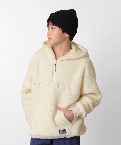 PEN FIELD(ペンフィールド)の「【Penfield】ボア・ハーフジップ刺繍入りパーカー(パーカー・キッズ・ネイビー/オフホワイト/ブラウン/カーキ・160cm/170cm/140cm/150cm)」の11枚目の写真